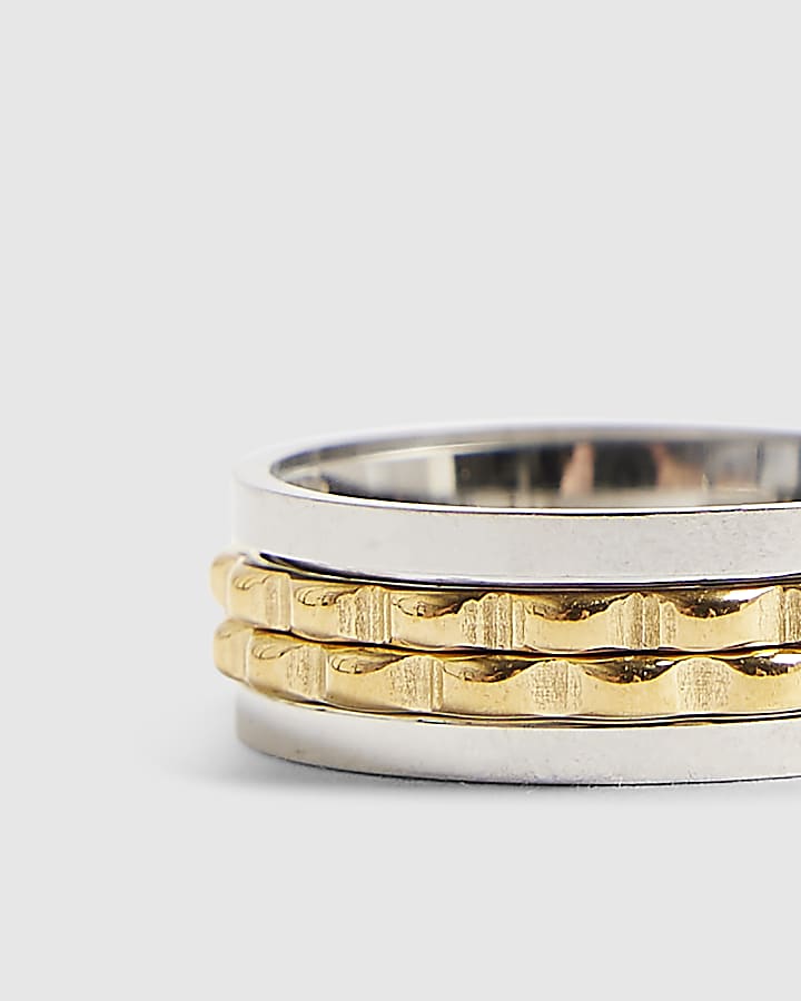 Silver Metal Spinner Ring