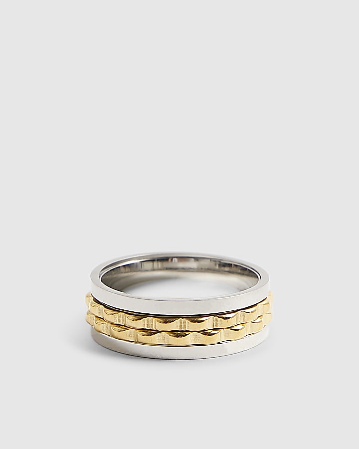 Silver Metal Spinner Ring