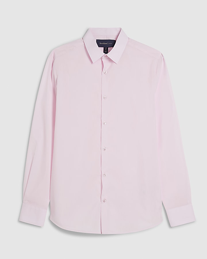 Pink Slim Fit Long Sleeve Shirt