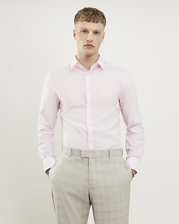 Pink Slim Fit Shirt