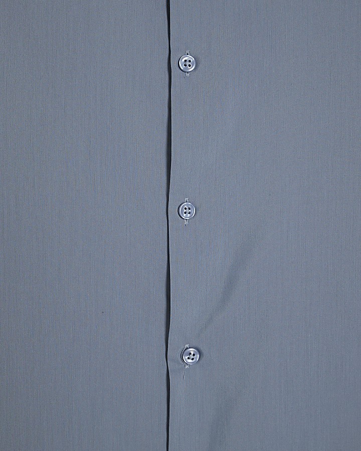 Grey Slim Fit Long Sleeve Shirt