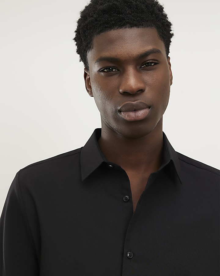 Black Slim Fit Shirt