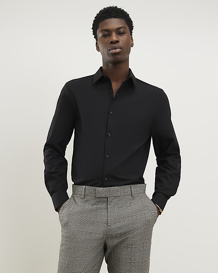 Black Slim Fit Shirt