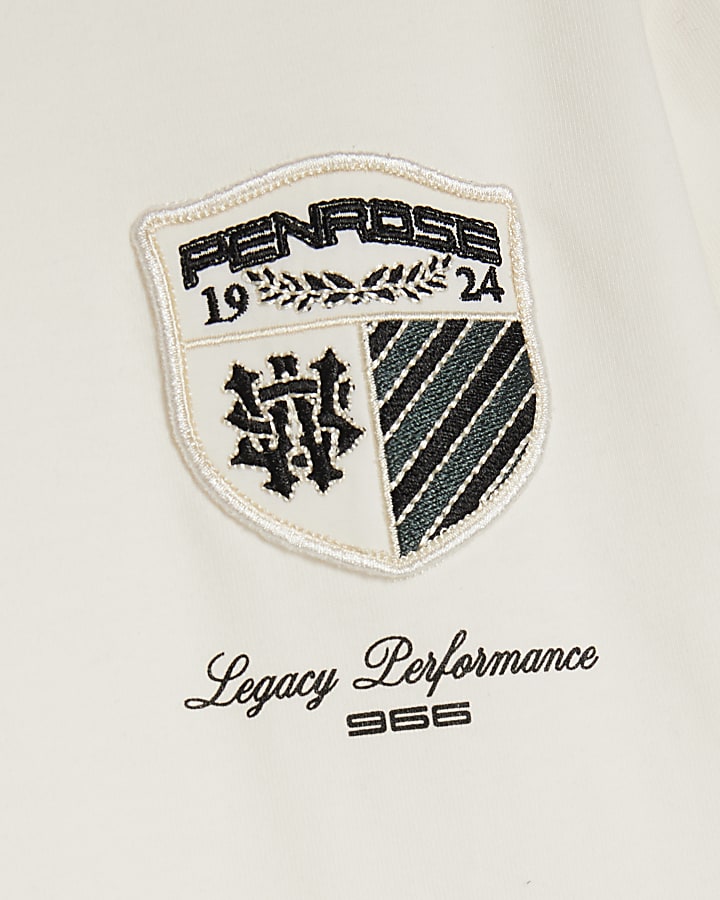 White Regular Fit Penrose Crest T-shirt