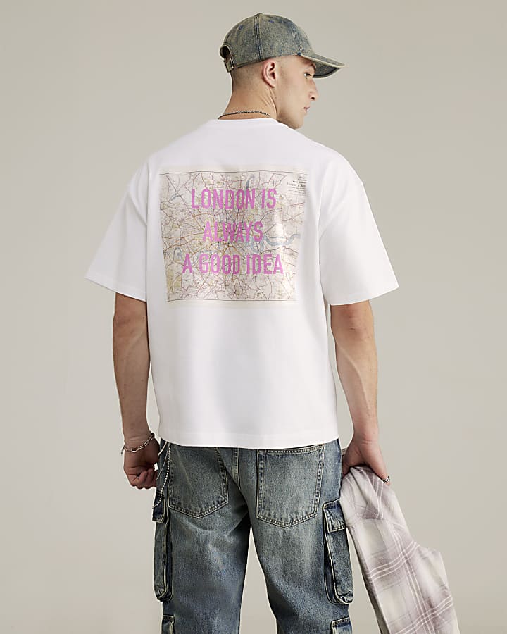 Real Hackney Dave White London T-Shirt