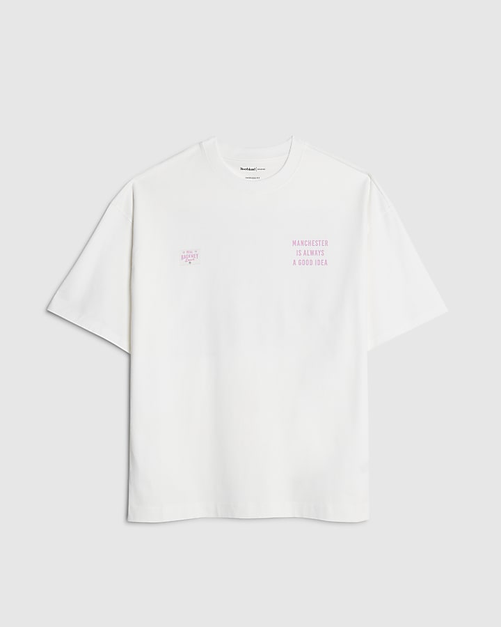 Real Hackney Dave White Manchester T-Shirt