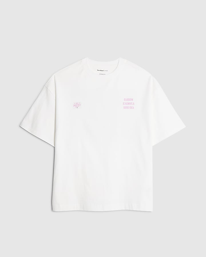 Real Hackney Dave White Glasgow T-Shirt