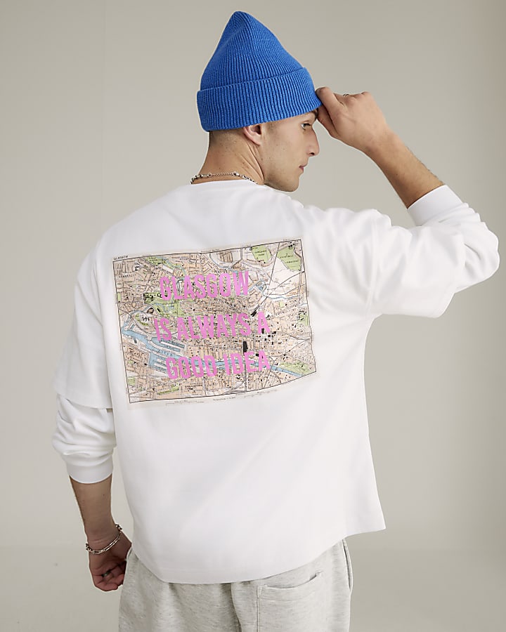 Real Hackney Dave White Glasgow T-Shirt