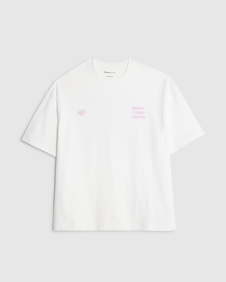 Real Hackney Dave White Newcastle T-Shirt