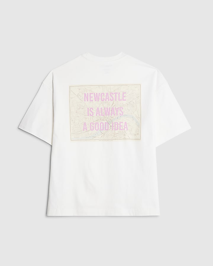 Real Hackney Dave White Newcastle T-Shirt