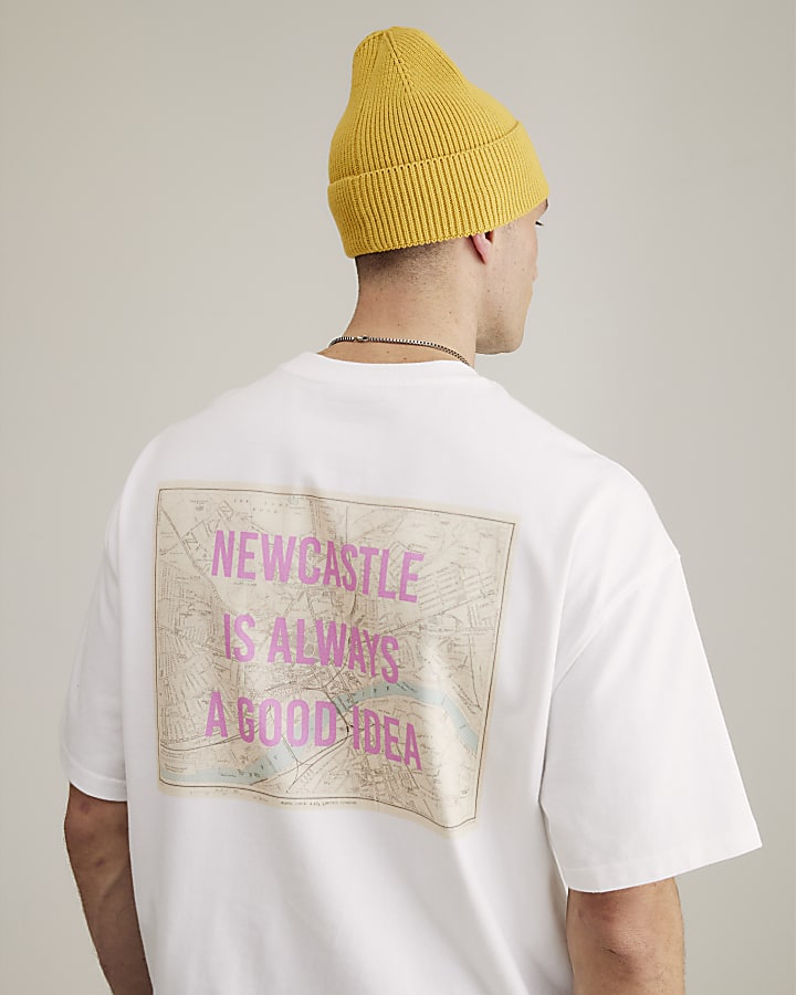 Real Hackney Dave White Newcastle T-Shirt