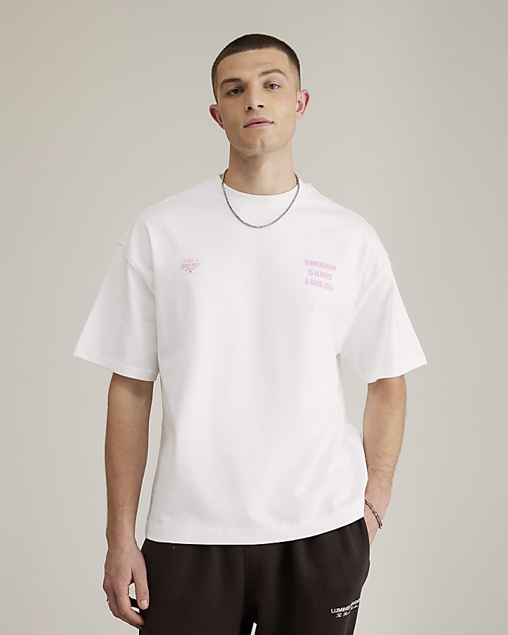 Real Hackney Dave White Birmingham T-Shirt