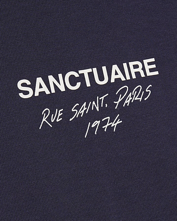 Navy Oversized Fit Sanctuaire T-Shirt