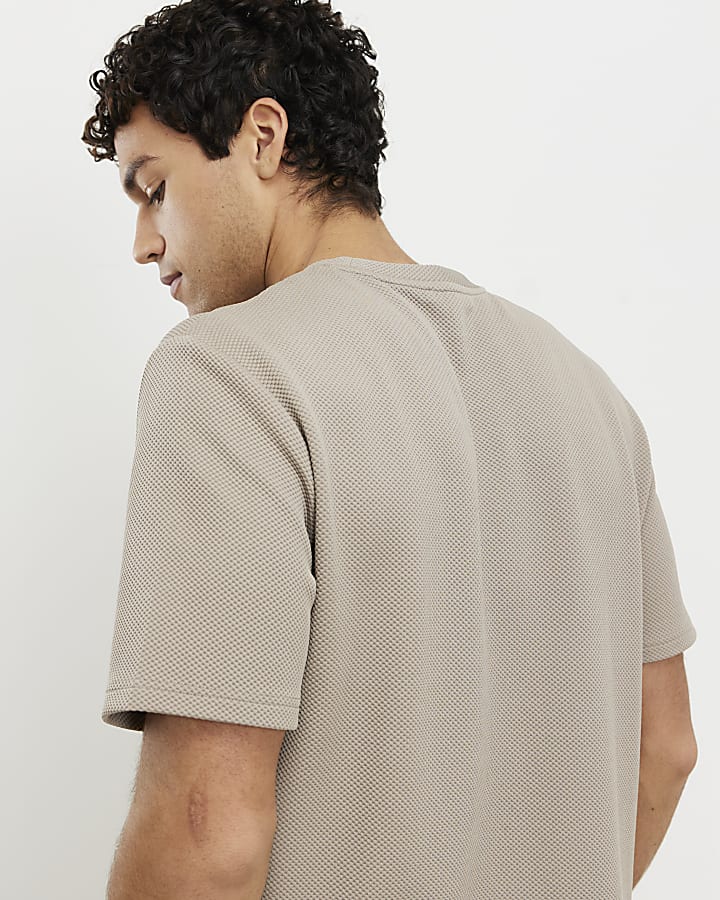 Beige Slim Fit Ame Saint T-Shirt