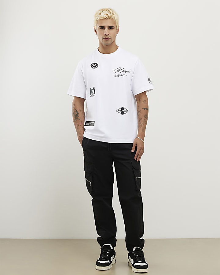 White Regular Fit MCMXII Multi Badge T-Shirt