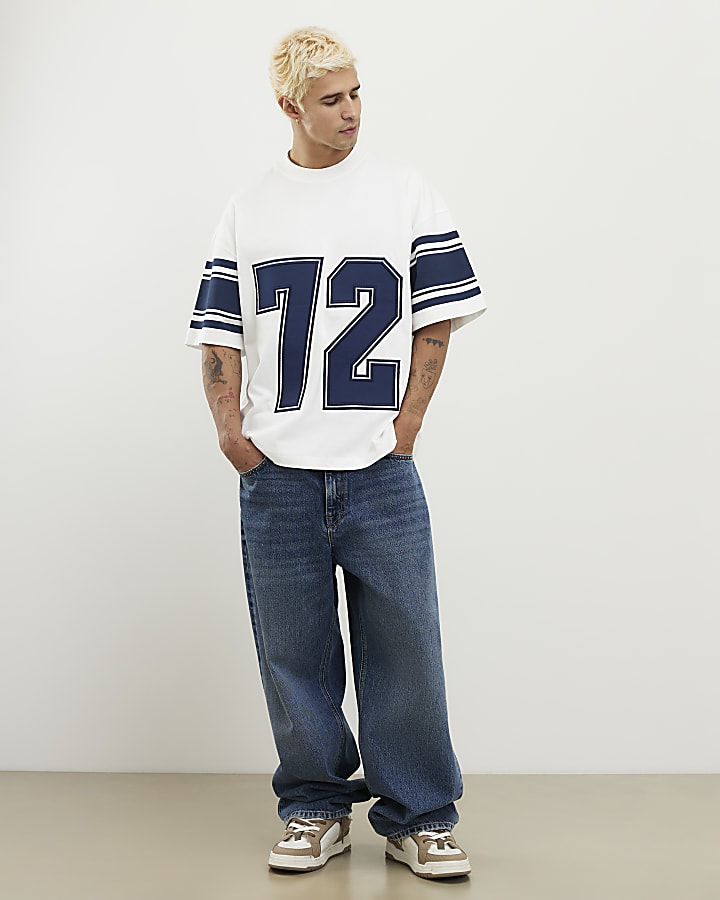 White Oversized Fit 72 T-Shirt