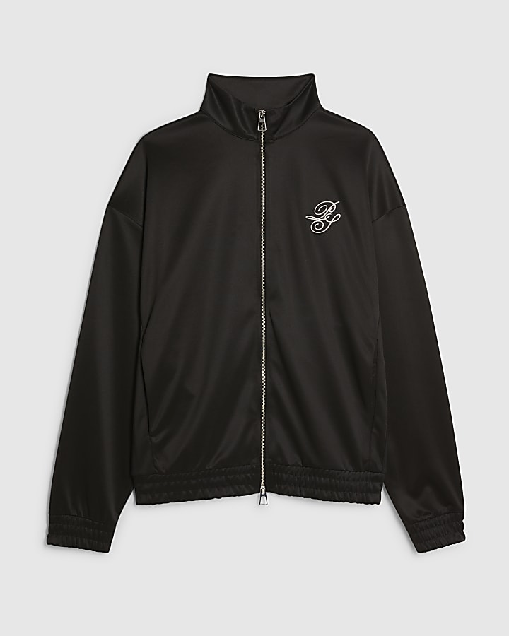 Black Regular Fit RI Script Jacket