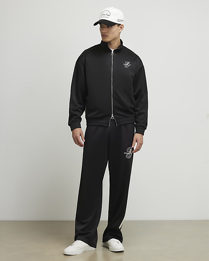 Black Regular Fit RI Script Jacket