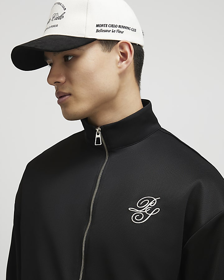 Black Regular Fit RI Script Jacket