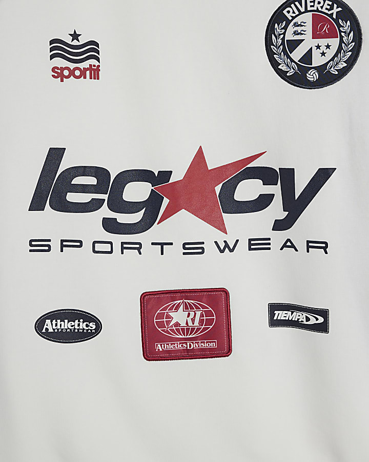 Beige Oversized Fit Legacy Sport Sweatshirt