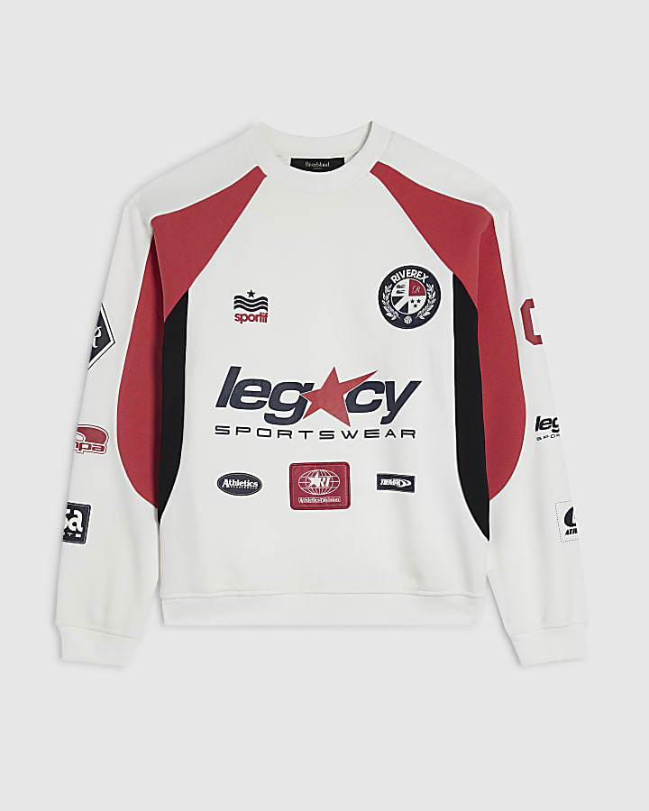 Beige Oversized Fit Legacy Sport Sweatshirt