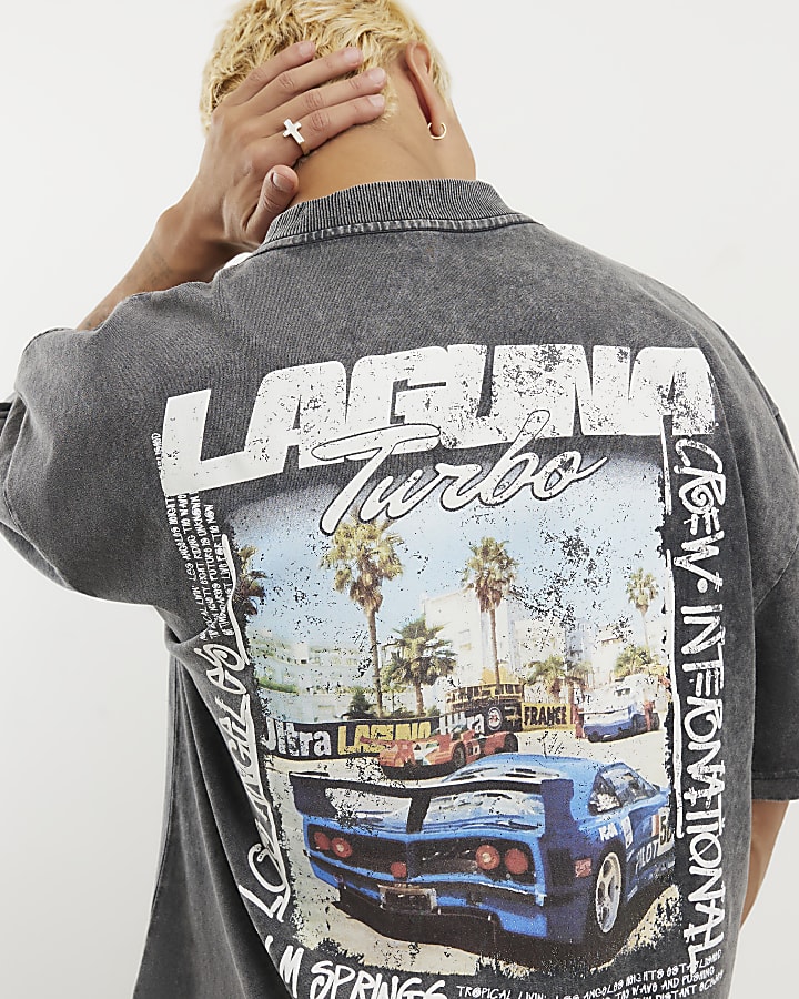 Black Oversized Fit Laguna Turbo T-Shirt