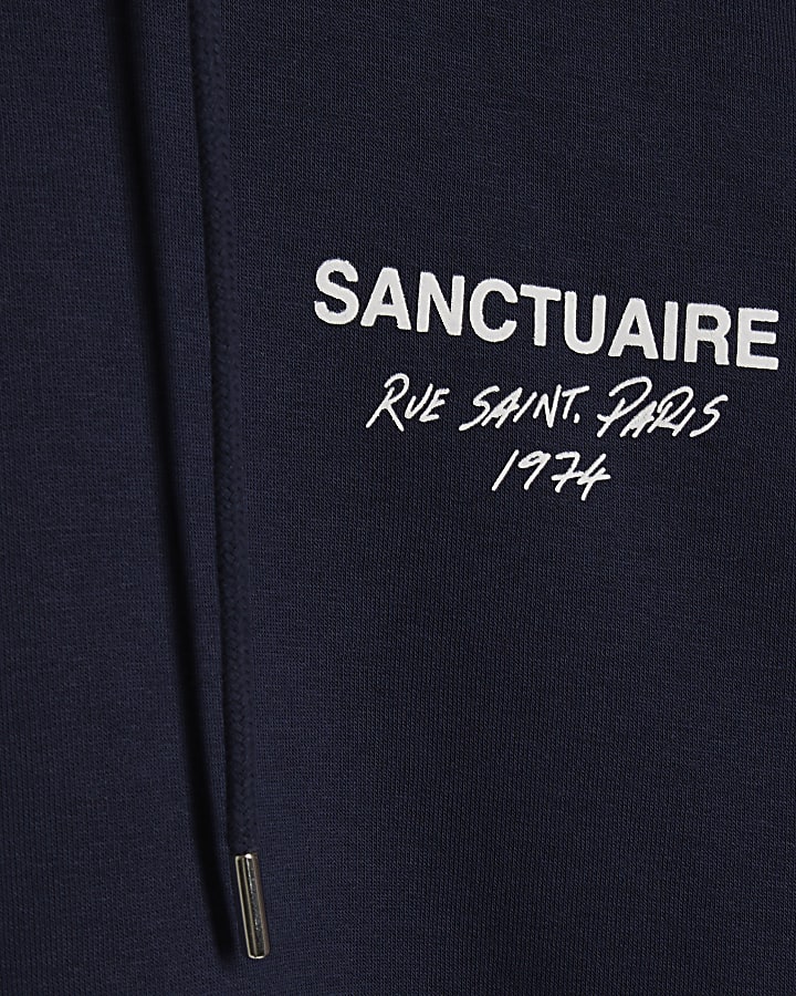 Navy Oversized Fit Sanctuaire Hoodie