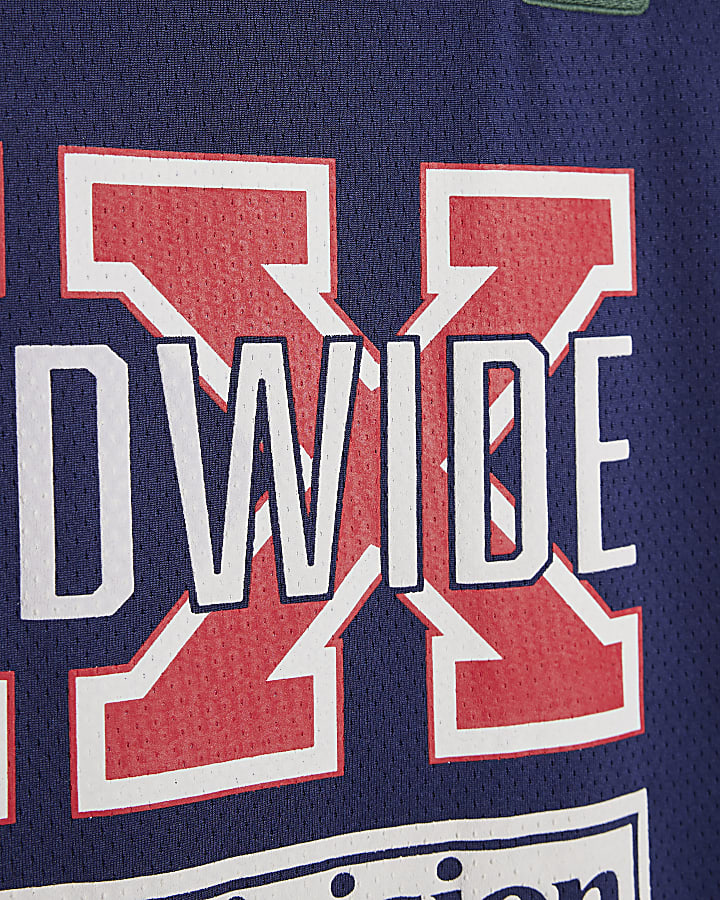 Navy Oversized Fit Sports T-Shirt