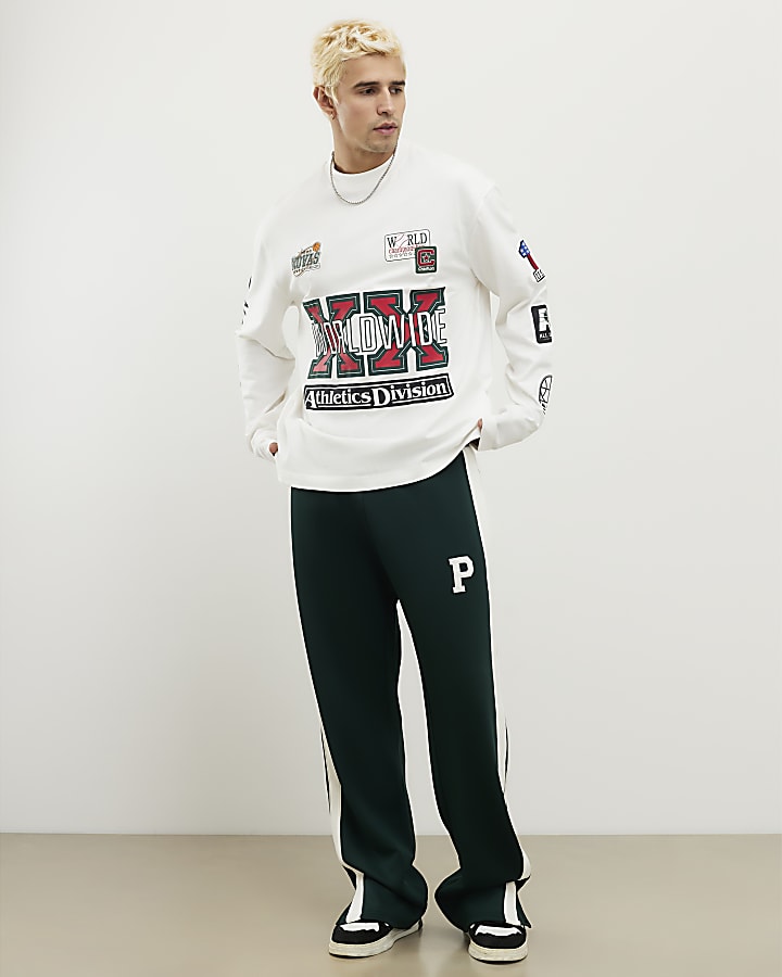 White Oversized Fit Sports T-Shirt