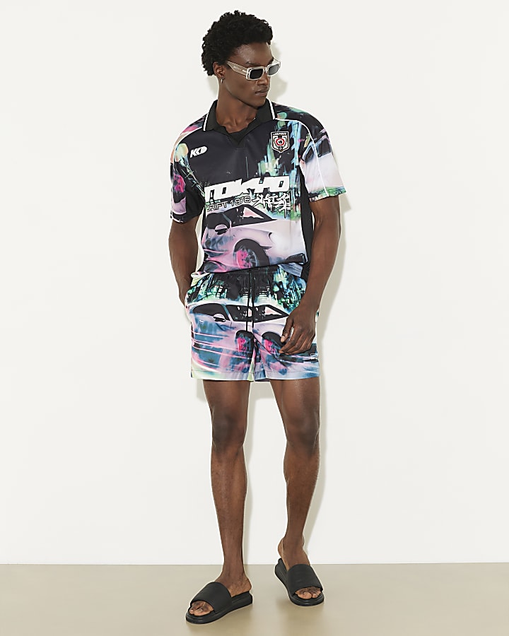 Black Tokyo Nights Swim Shorts