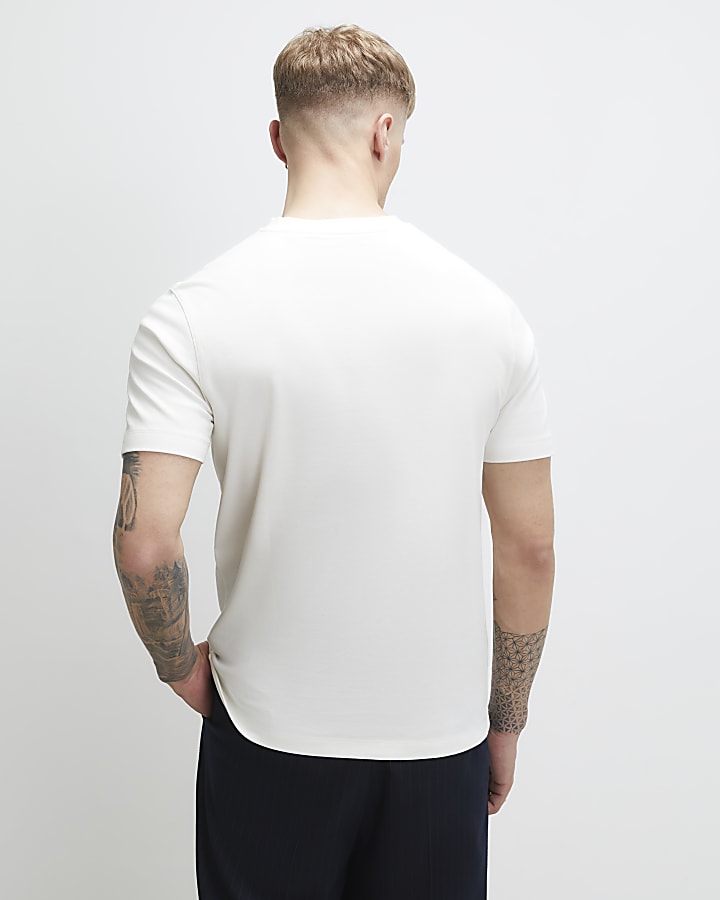 White Essential Slim Fit V Neck T-Shirt