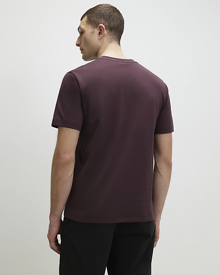 Red Essential Slim Fit V Neck T-Shirt