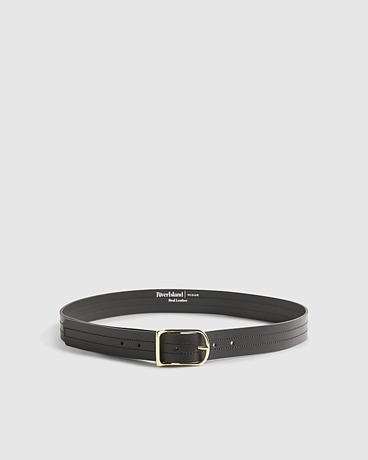Black Premium Leather Belt