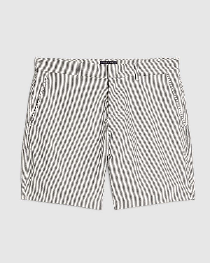 Blue Slim Fit Stripe Shorts