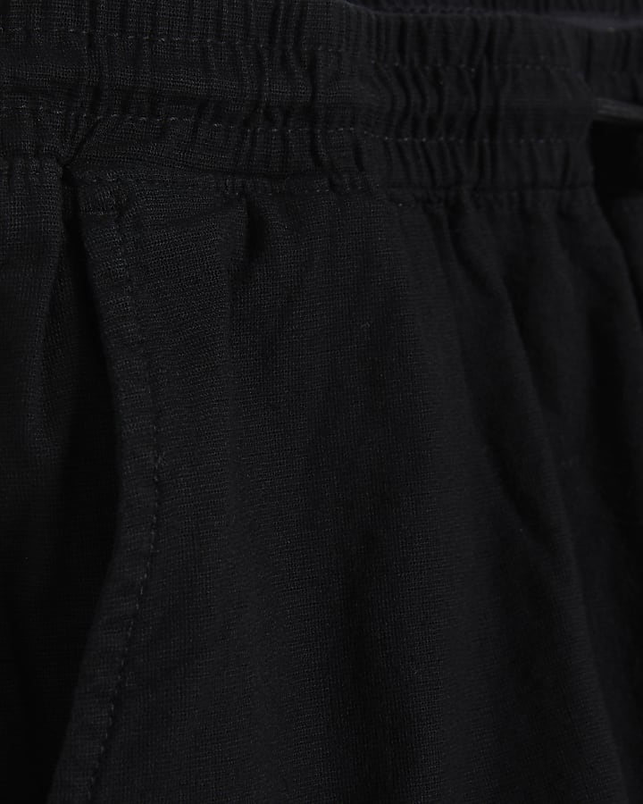 Black Regular Fit Shorter Length Shorts