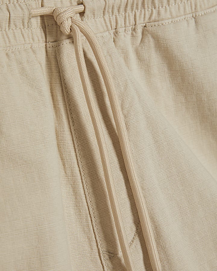 Cream Regular Fit Shorter Length Shorts