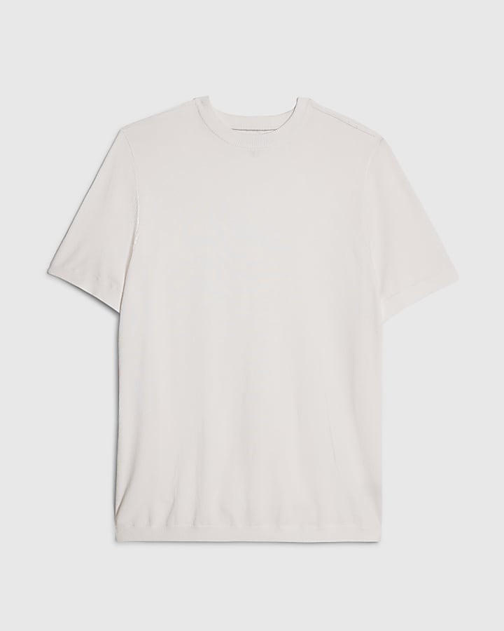 White Knitted T-Shirt