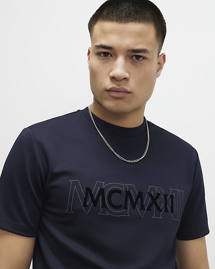 Navy Slim Fit MCMXII T-Shirt