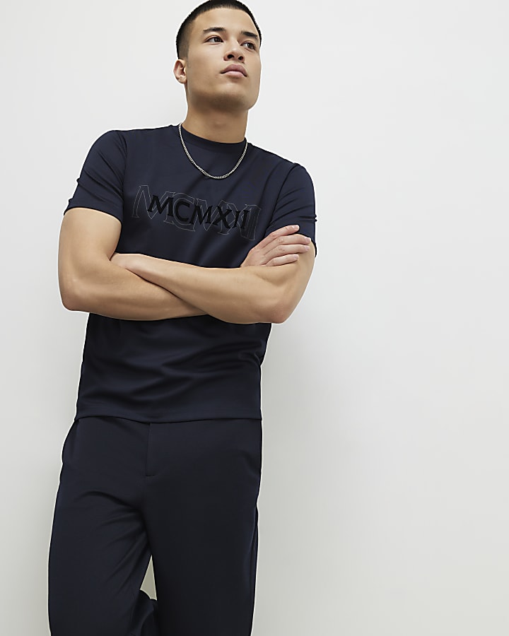 Navy Slim Fit MCMXII T-Shirt