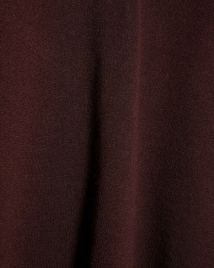 Brown Slim Fit Jumper