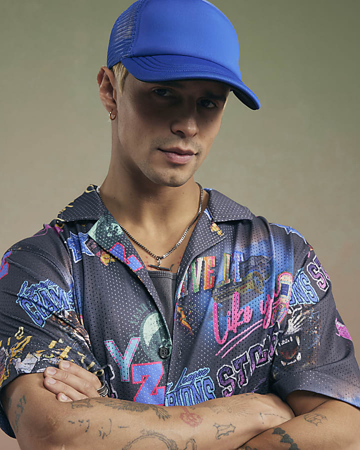 Black Year Zero Regular Fit Mesh Shirt