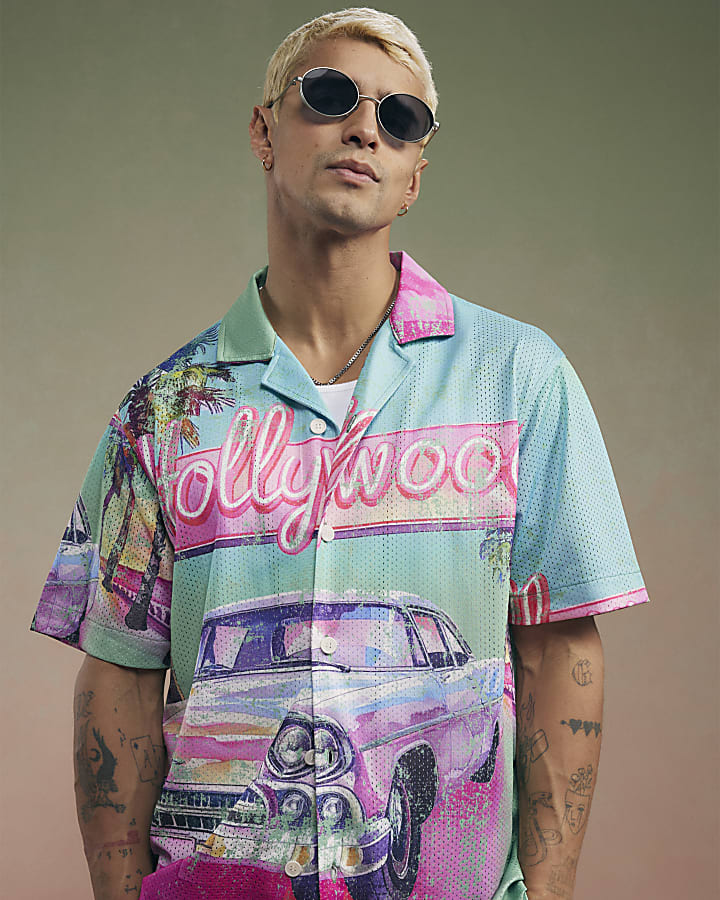 Green Year Zero Hollywood Mesh Shirt