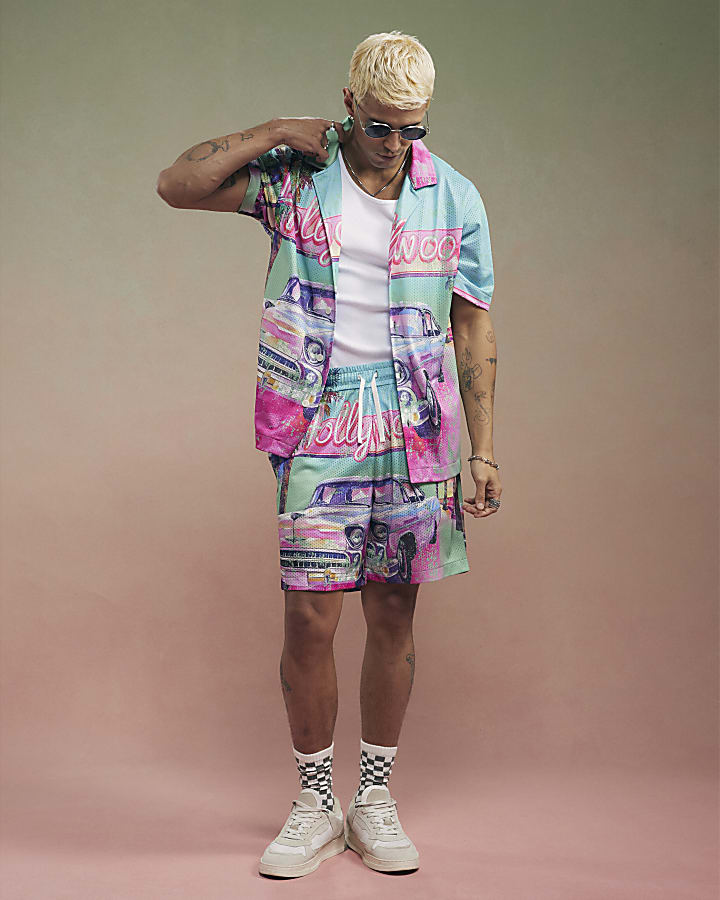 Green Year Zero Hollywood Mesh Shorts