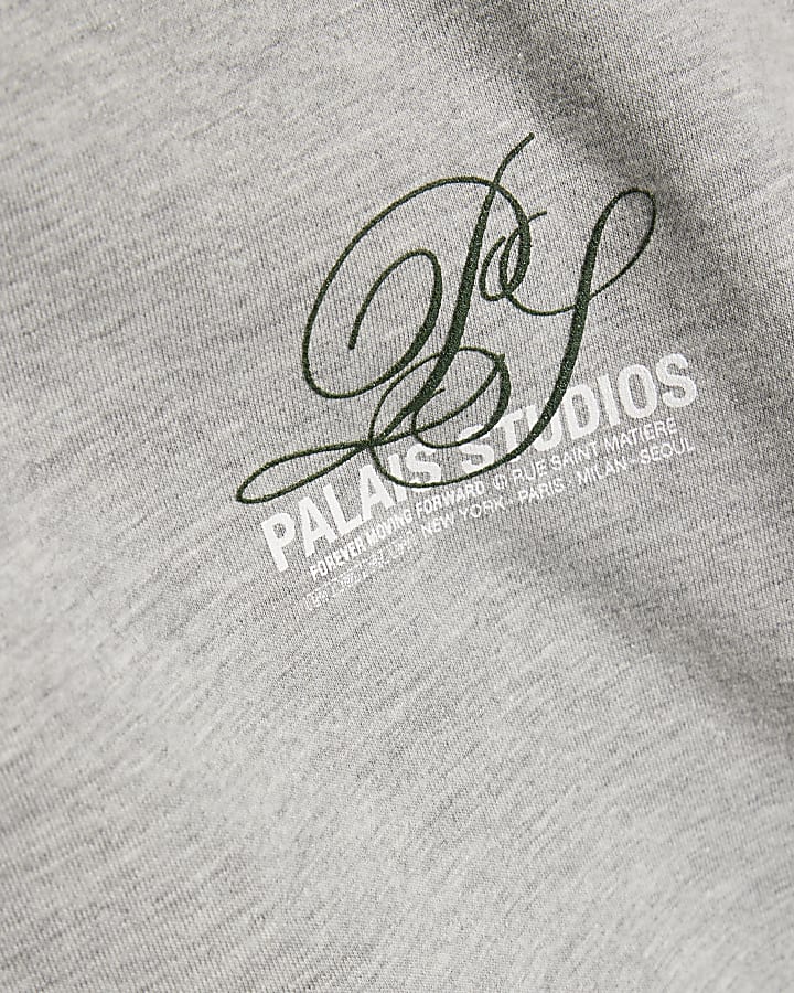 Grey Regular FIt Palais Studios T-Shirt