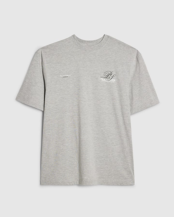 Grey Regular FIt Palais Studios T-Shirt