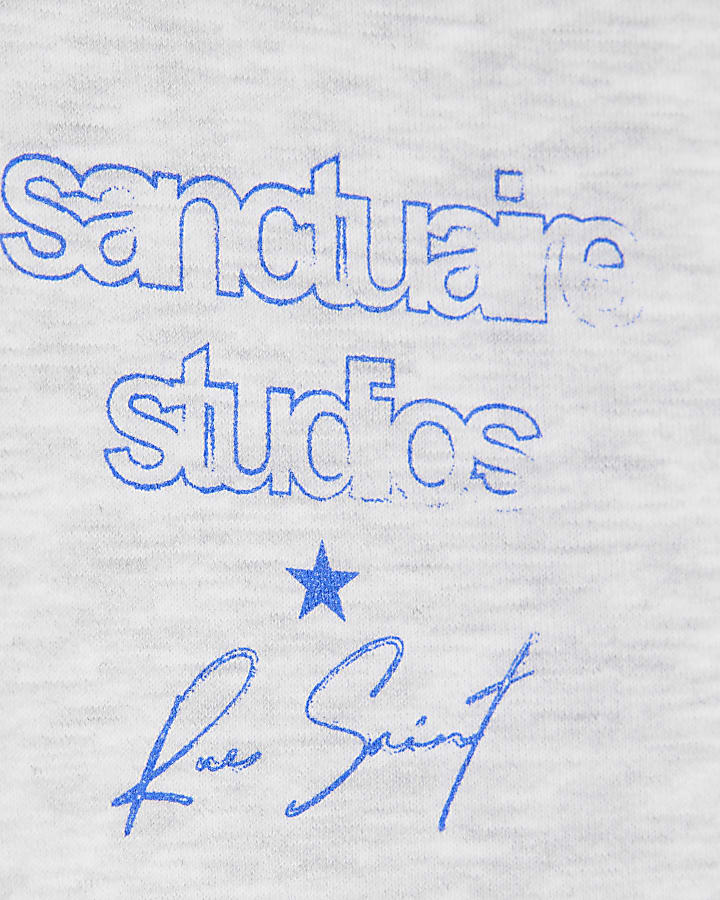 Grey Regular Fit Sanctuaire Studios Hoodie