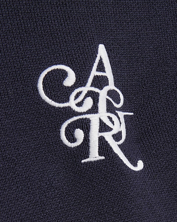 Navy Regular Fit AR Knitted Sweatshirt