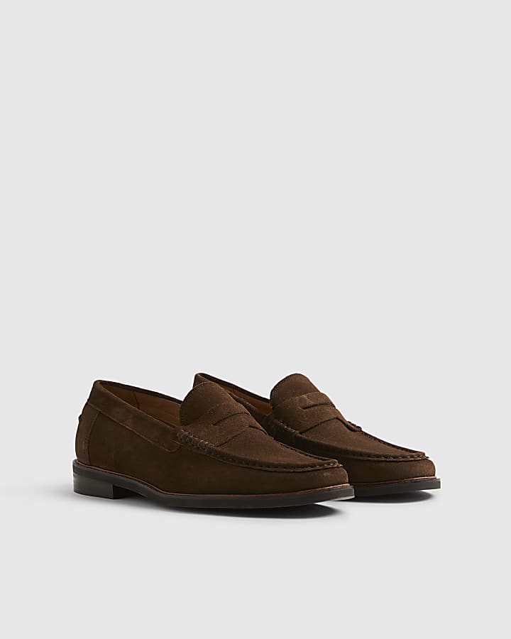 Brown Suede Loafers
