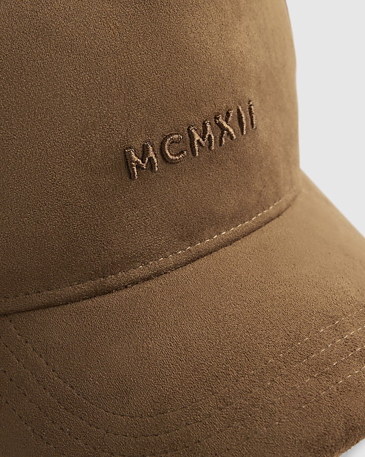 Brown MCMXII Faux Suede Cap