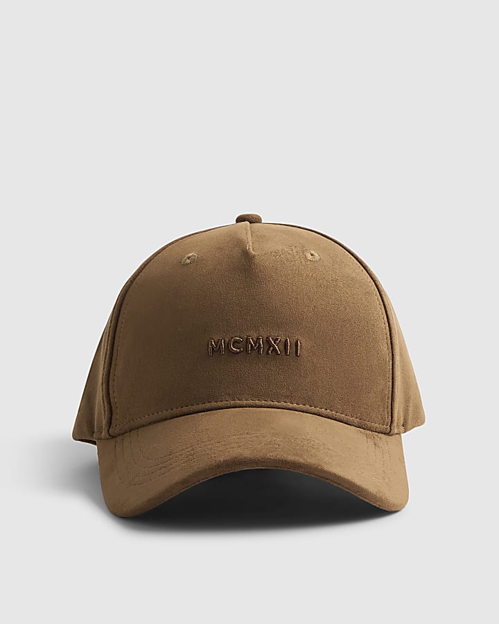 Brown MCMXII Faux Suede Cap
